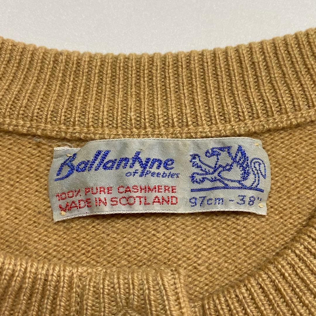 Ballantyne70〜80s カシミヤ100% スコットランドカーディガン