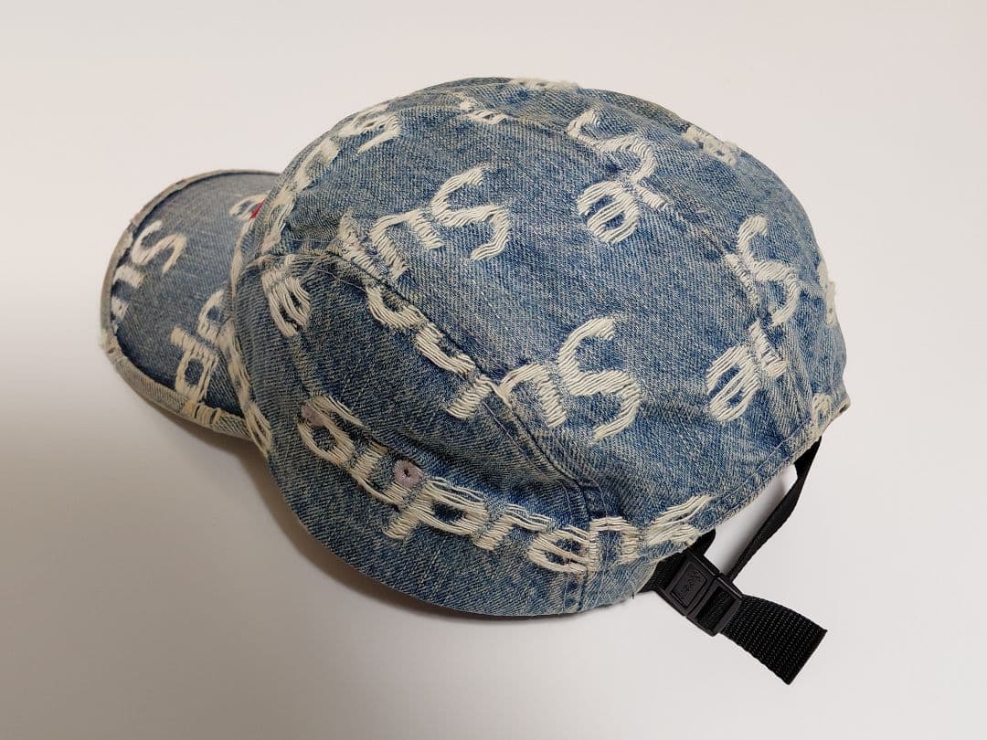 【美品】 Supreme　Frayed　Logos　Denim　Camp　Cap