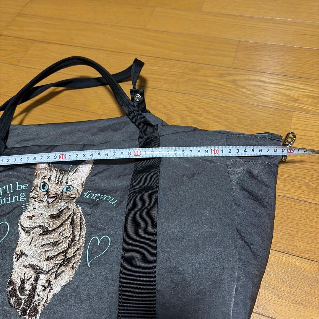 Three Four Time猫刺繍 ボストンバッグ