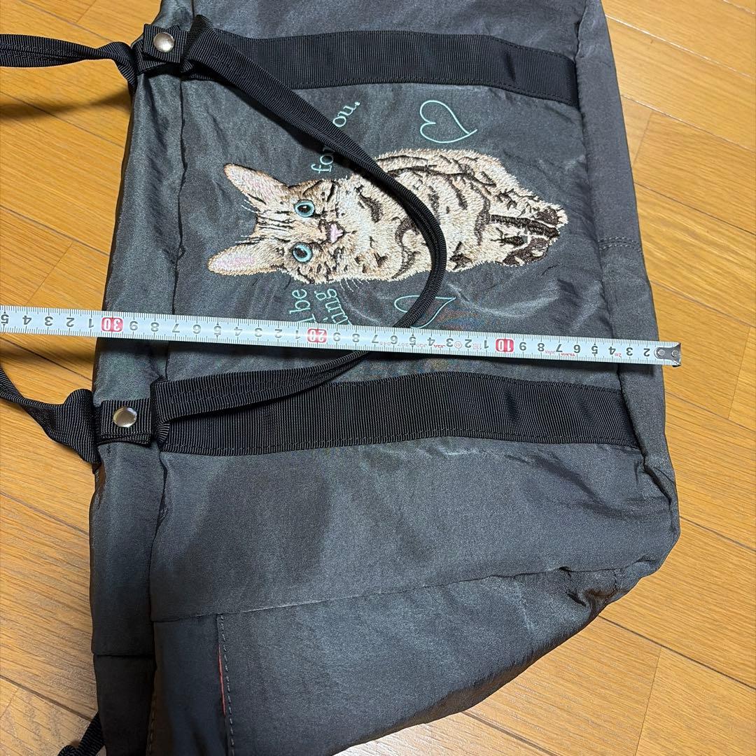 Three Four Time猫刺繍 ボストンバッグ