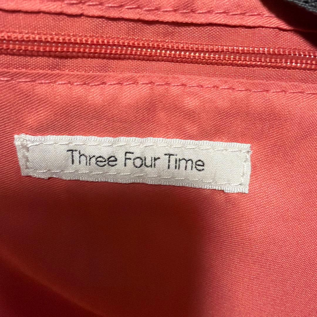 Three Four Time猫刺繍 ボストンバッグ