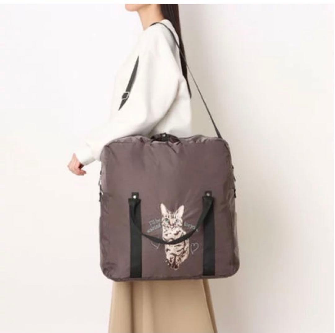 Three Four Time猫刺繍 ボストンバッグ