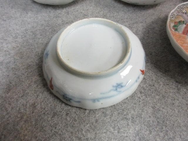 伊万里 色絵 草木文 手塩皿 5枚 [B24372]