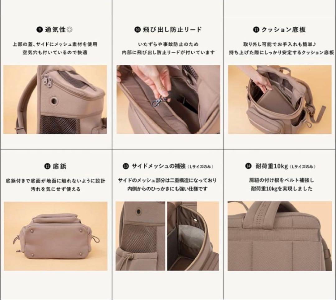 サイズS★ 黒 city dog ネオプレーンバックパックキャリーリュック