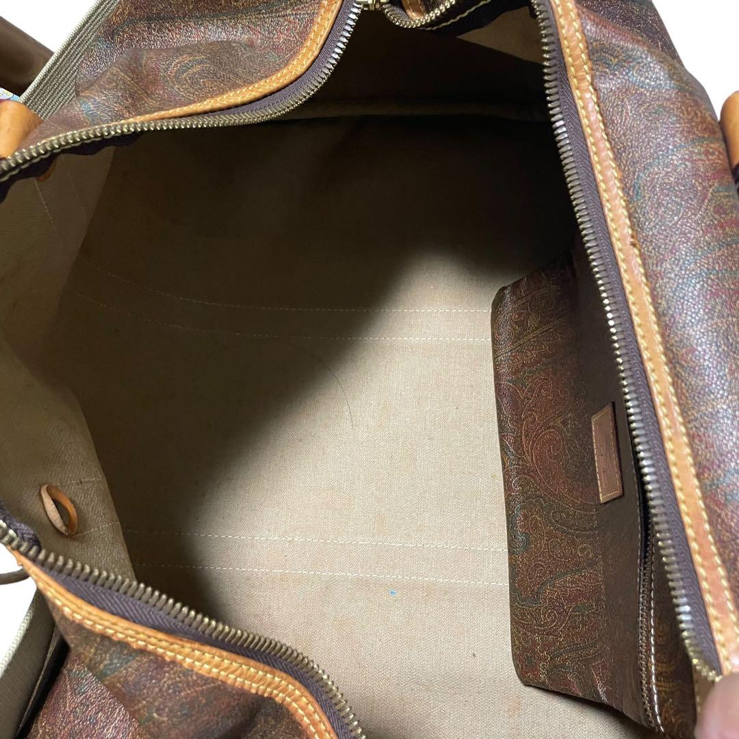 【大容量】ETRO エトロ　ボストンバッグ　ペイズリー柄　PVC 2way