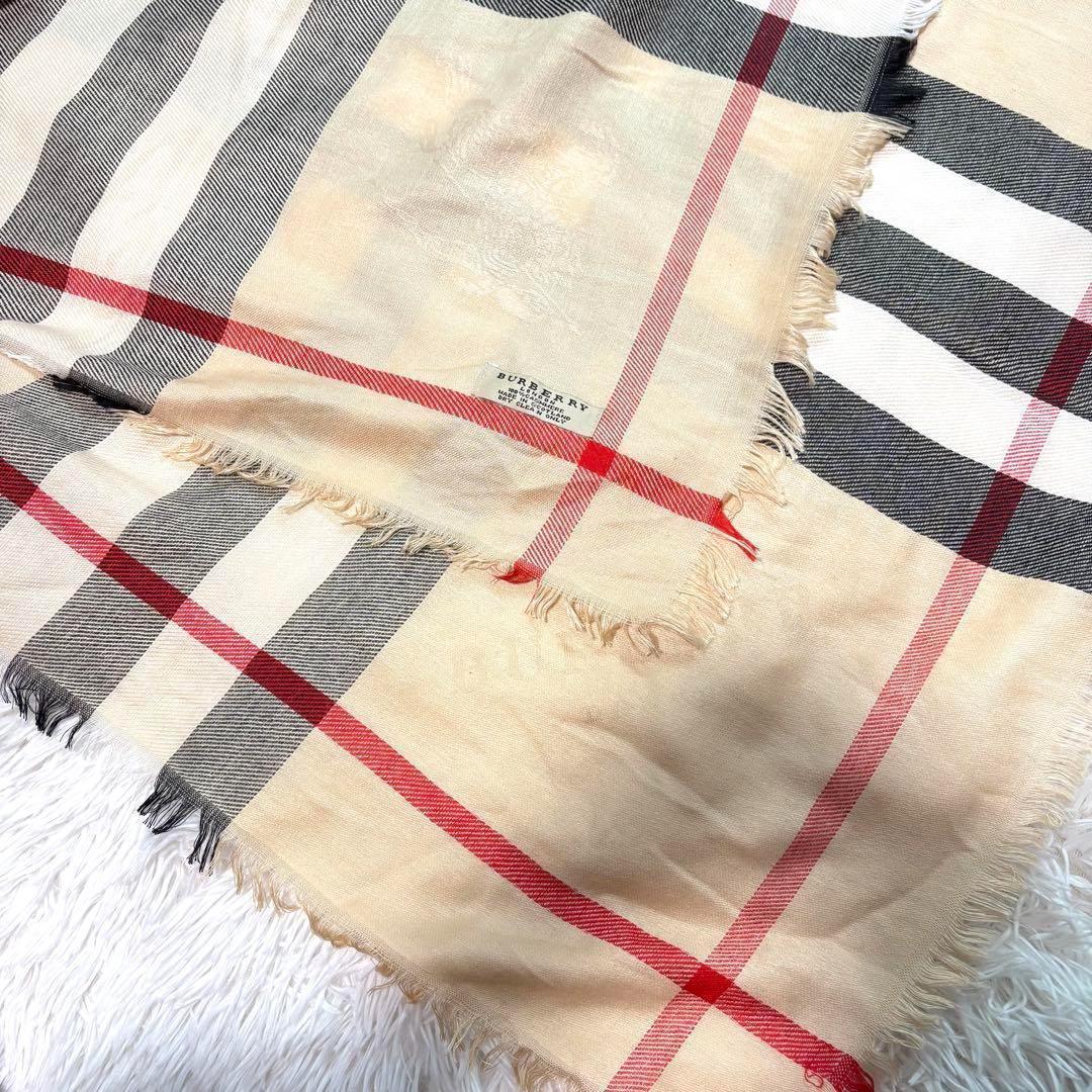 ✨極美品/カシミヤ100%/大判✨バーバリーロンドン ストール メガチェック