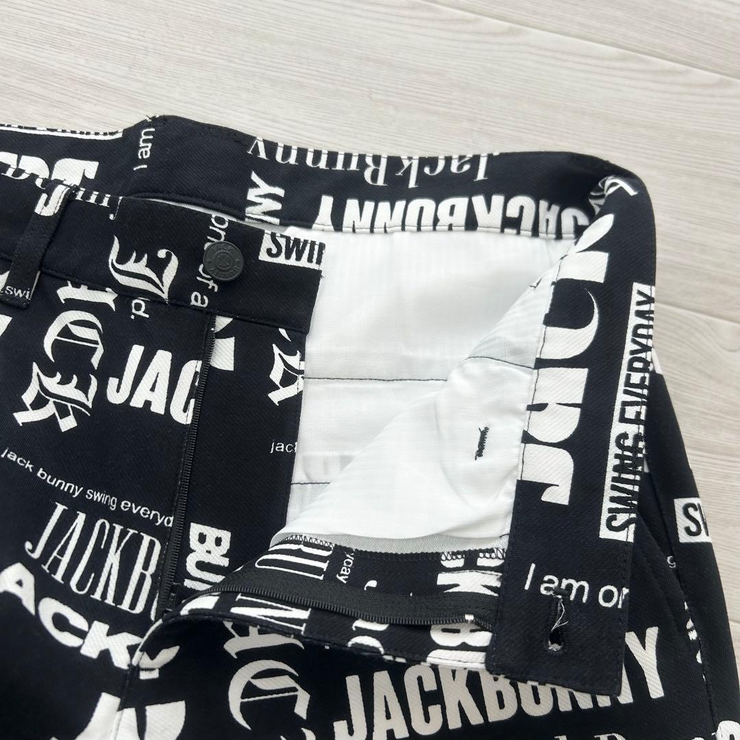 新品　ジャックバニー　パンツ　テーパード　春　総柄　ブラック　4
