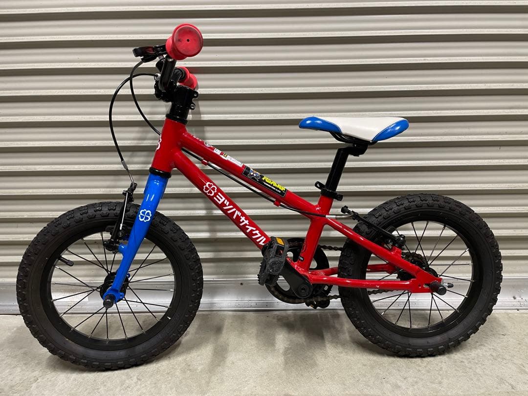 【Popi】ヨツバサイクル　14インチ レッド/ブルー