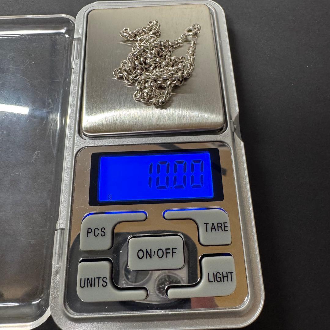 【太め 46㎝ 10g】ロールチェーンネックレス silver925