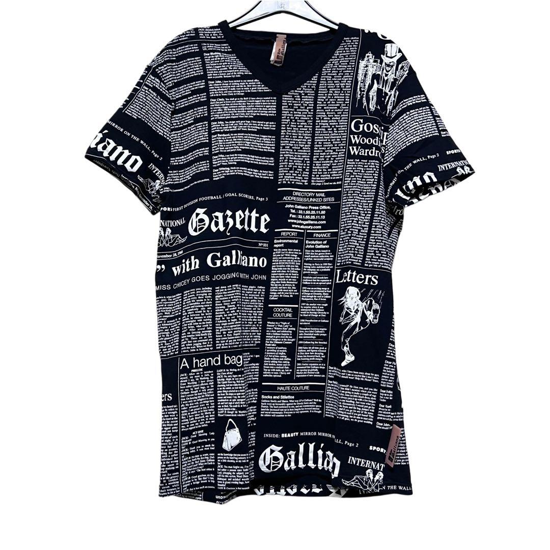 トップス John Galliano Archive News Paper T-shirt