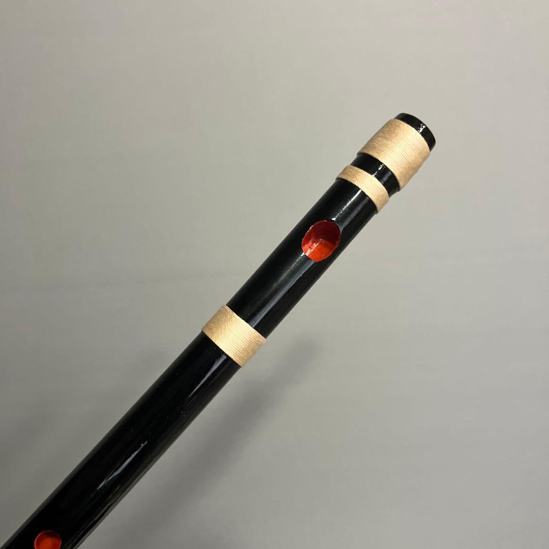 篠笛八本調子 C管　 CMR8-221 唄物　ドレミ調　天地糸巻西洋音階 黒塗