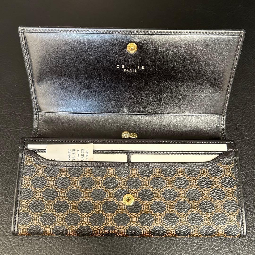 レトロ 希少 CELINE セリーヌ 長財布 マカダム柄