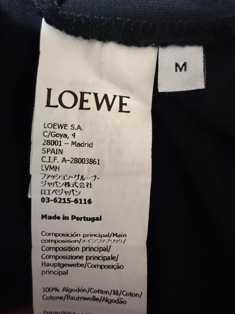 LOEWE 黒 Tシャツ M ロエベ 正規品