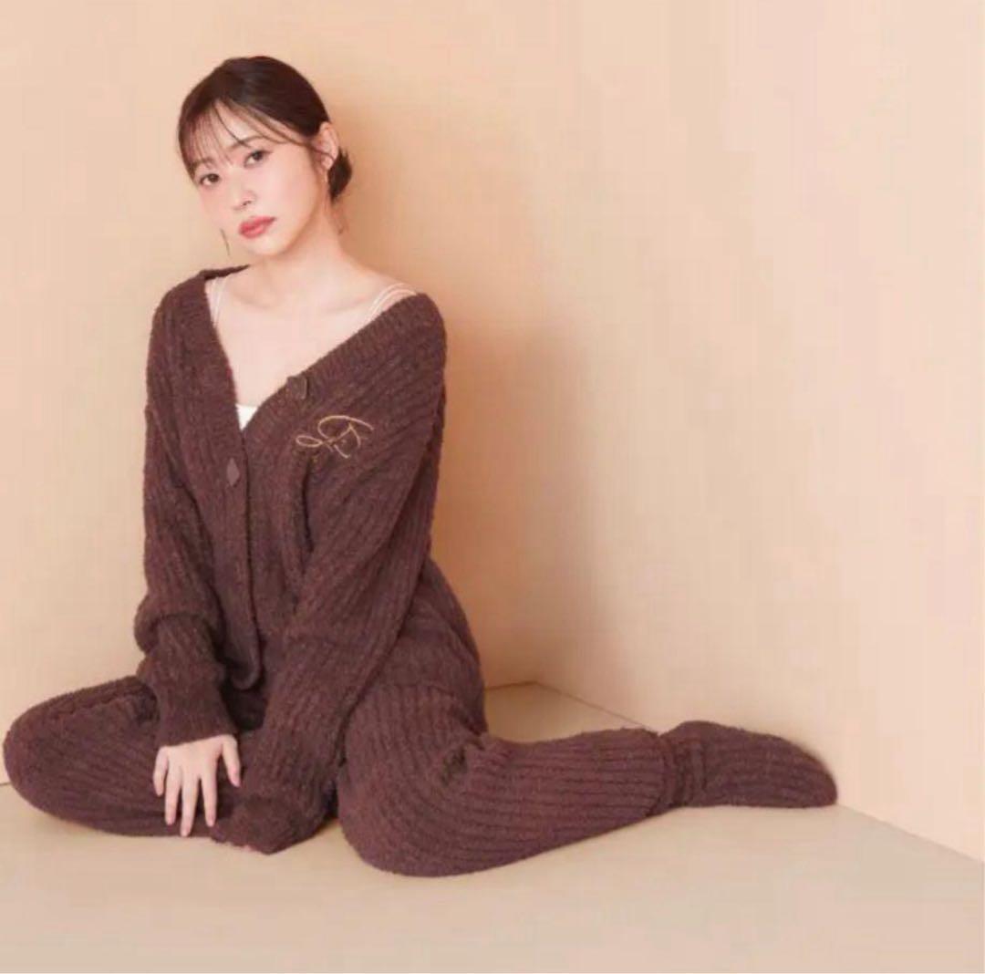 【美品✨】ジェラートピケ べビモコメランジリブ 上下セット ブラウン