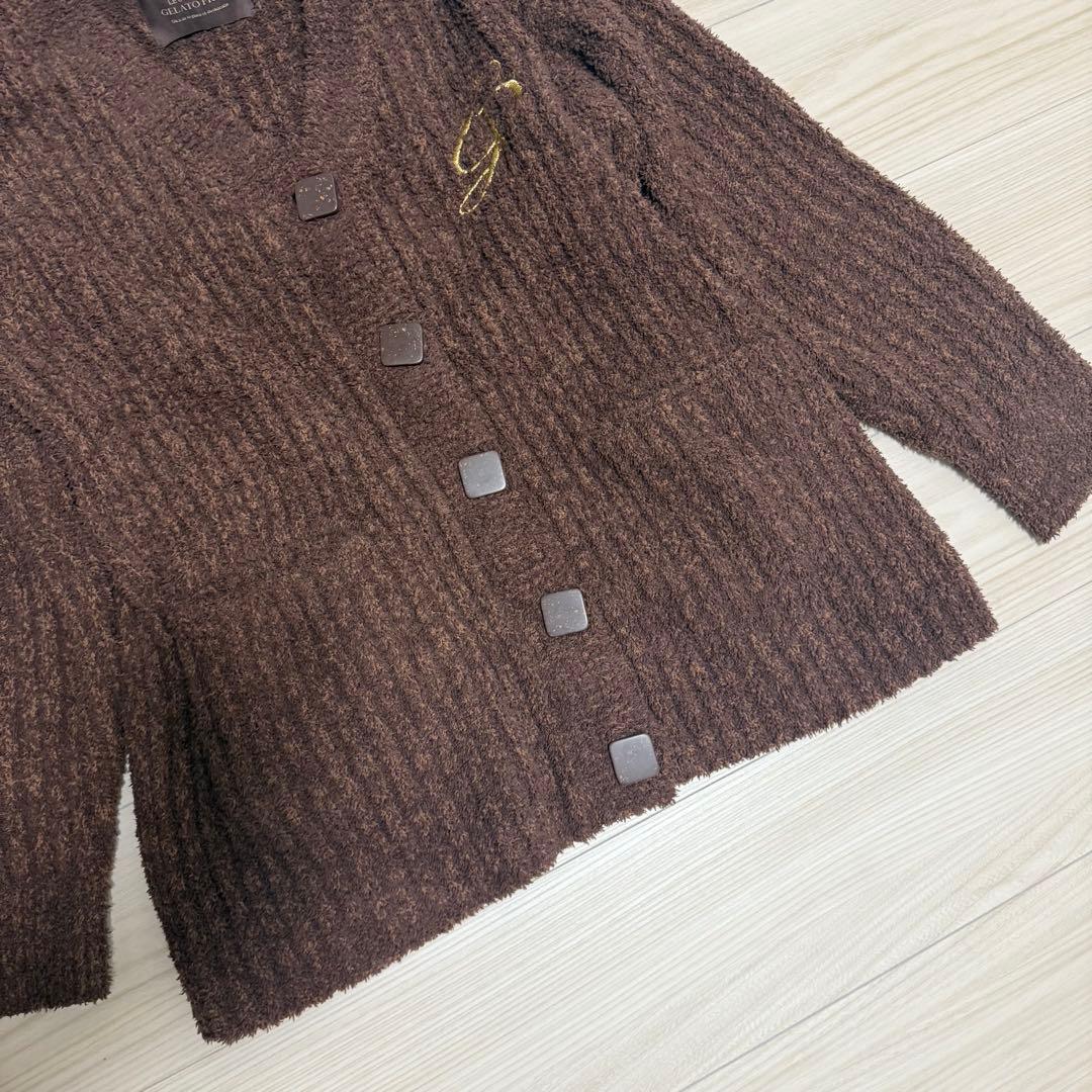 【美品✨】ジェラートピケ べビモコメランジリブ 上下セット ブラウン