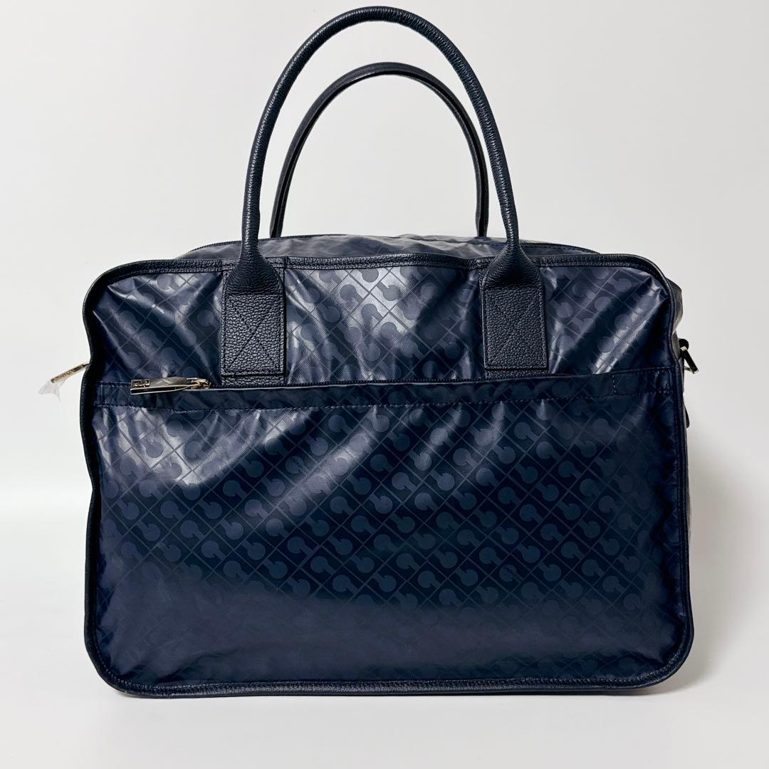 【極美品】GHERARDINI ソフティ　ボストン　ショルダー紐　ネイビー