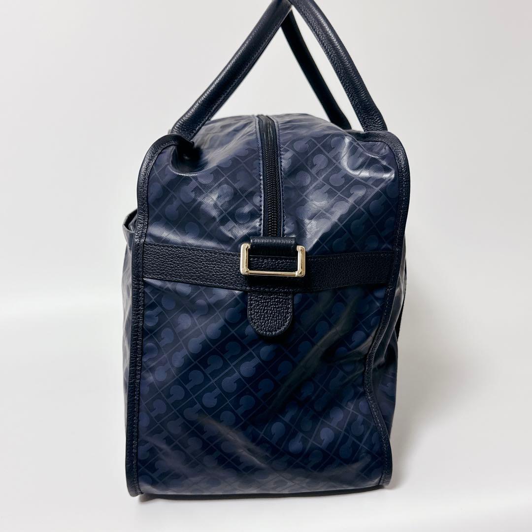 【極美品】GHERARDINI ソフティ　ボストン　ショルダー紐　ネイビー