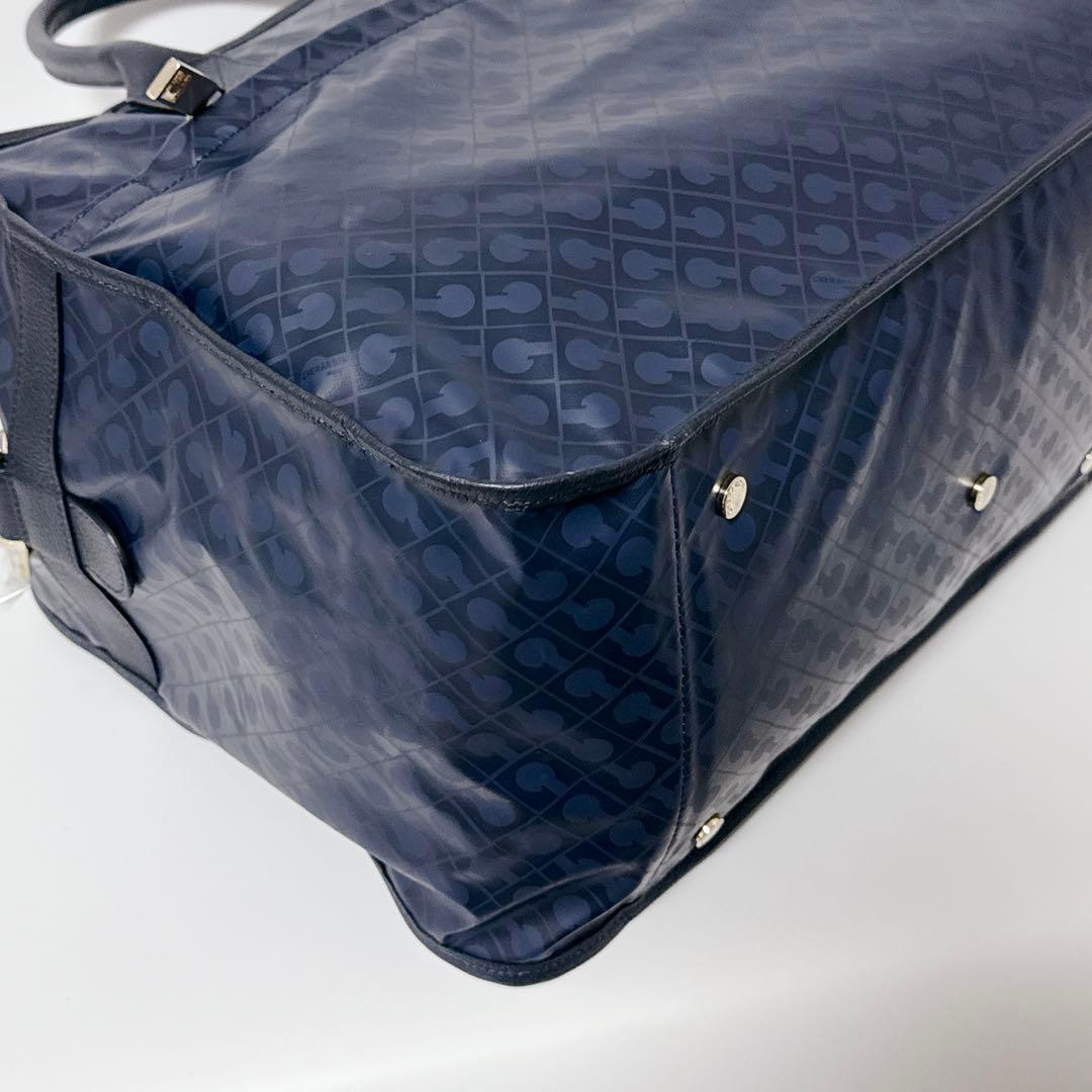 【極美品】GHERARDINI ソフティ　ボストン　ショルダー紐　ネイビー
