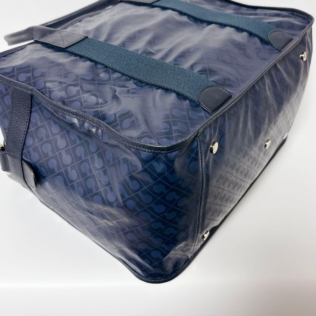 【極美品】GHERARDINI ソフティ　ボストン　ショルダー紐　ネイビー