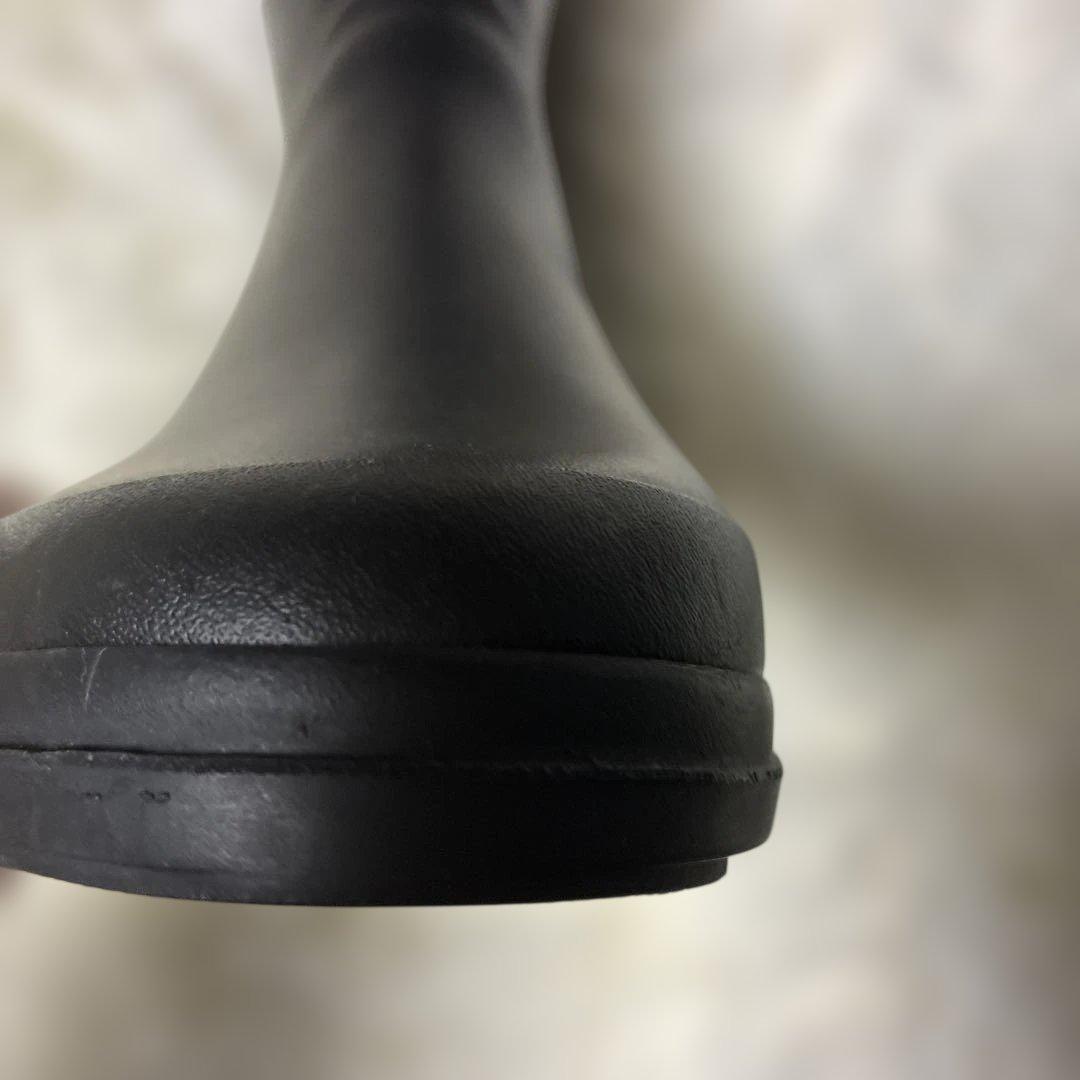 AIGLE ブラック 長靴 バックル付き24.5cm