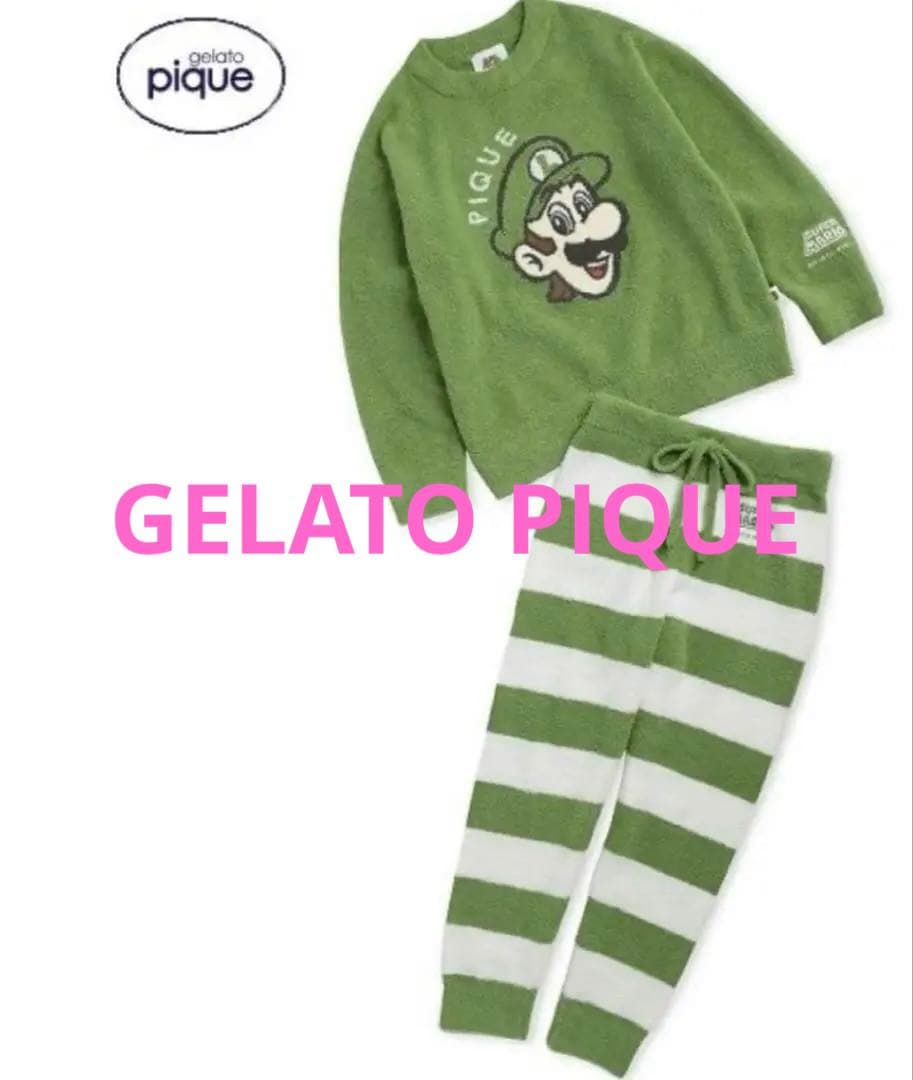 スーパーマリオ ルイージ　ルームウェア　パジャマ　GELATO PIQUE