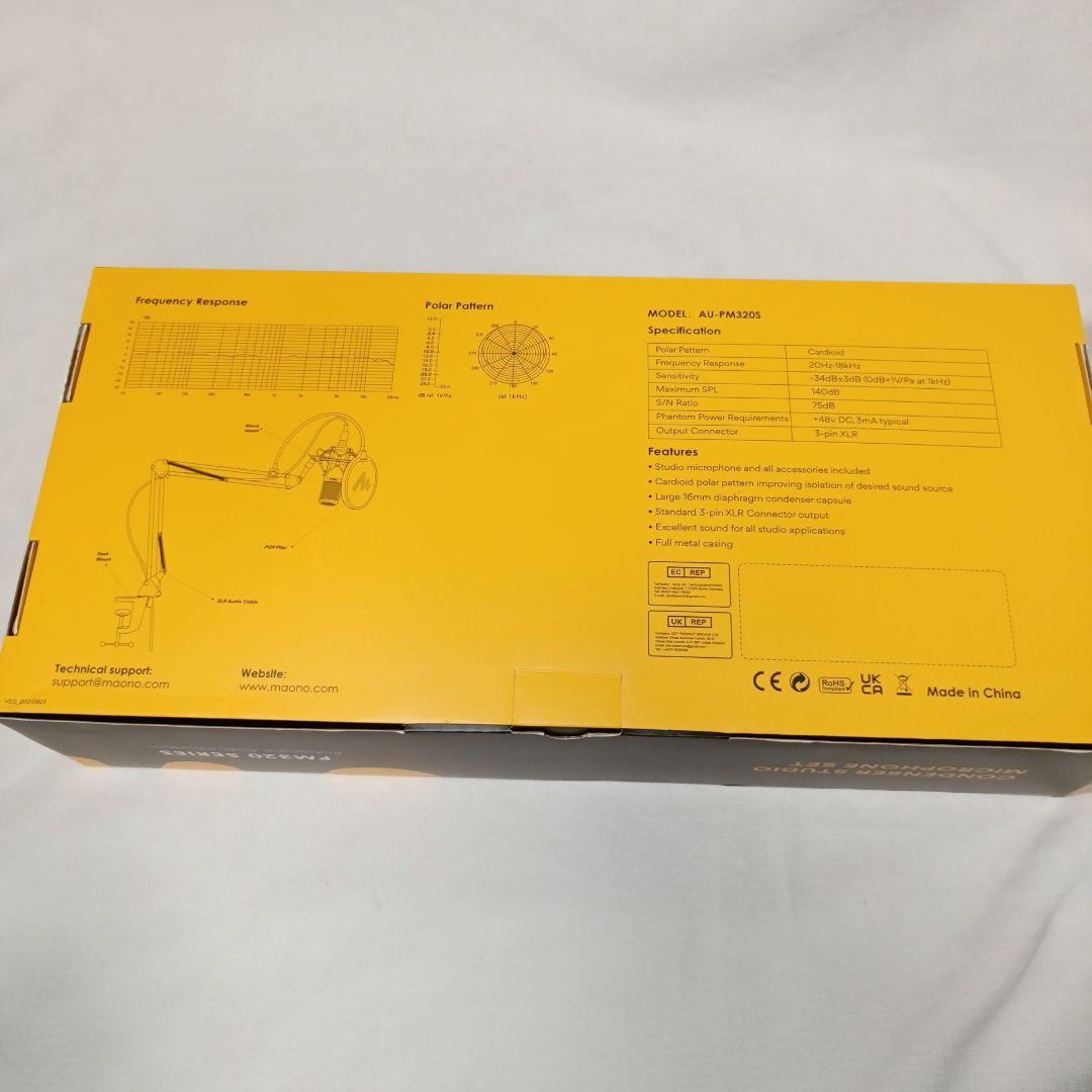最終値下げ★MAONO XLRマイク コンデンサーマイク(AU-PM320S)