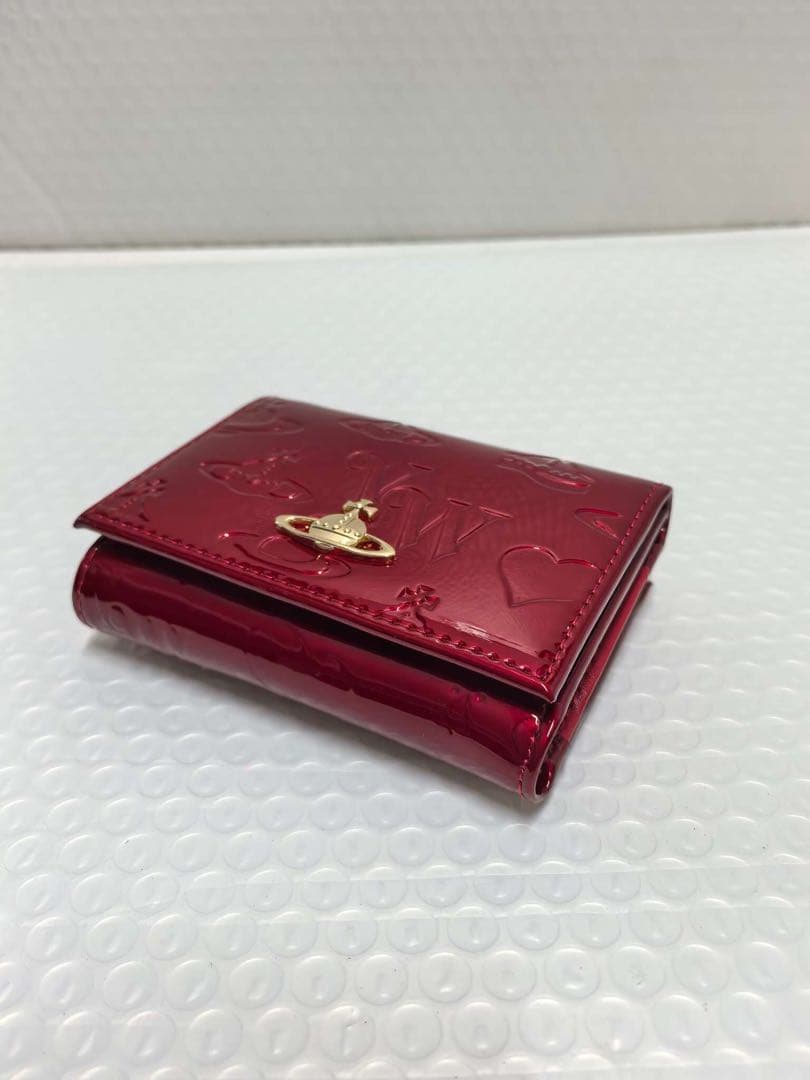 Vivenne Westwood エナメル三つ折り財布 レッド 5115002