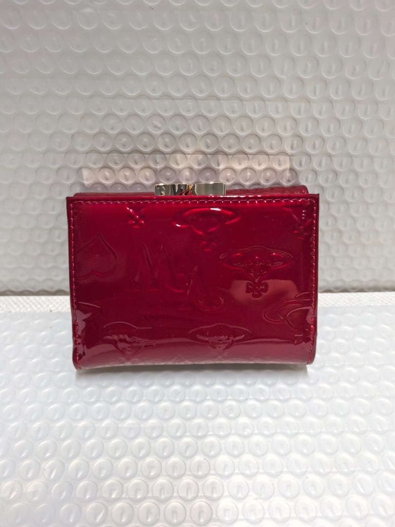 Vivenne Westwood エナメル三つ折り財布 レッド 5115002