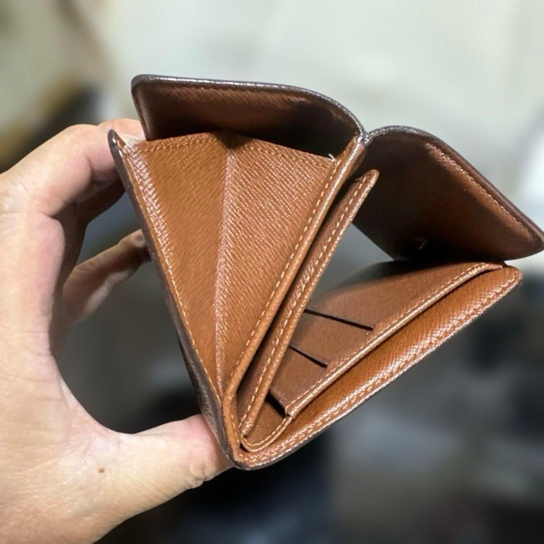 12★在庫セール/良品♪モノグラム Wホック折財布