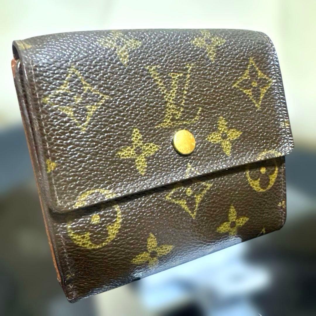 12★在庫セール/良品♪モノグラム Wホック折財布