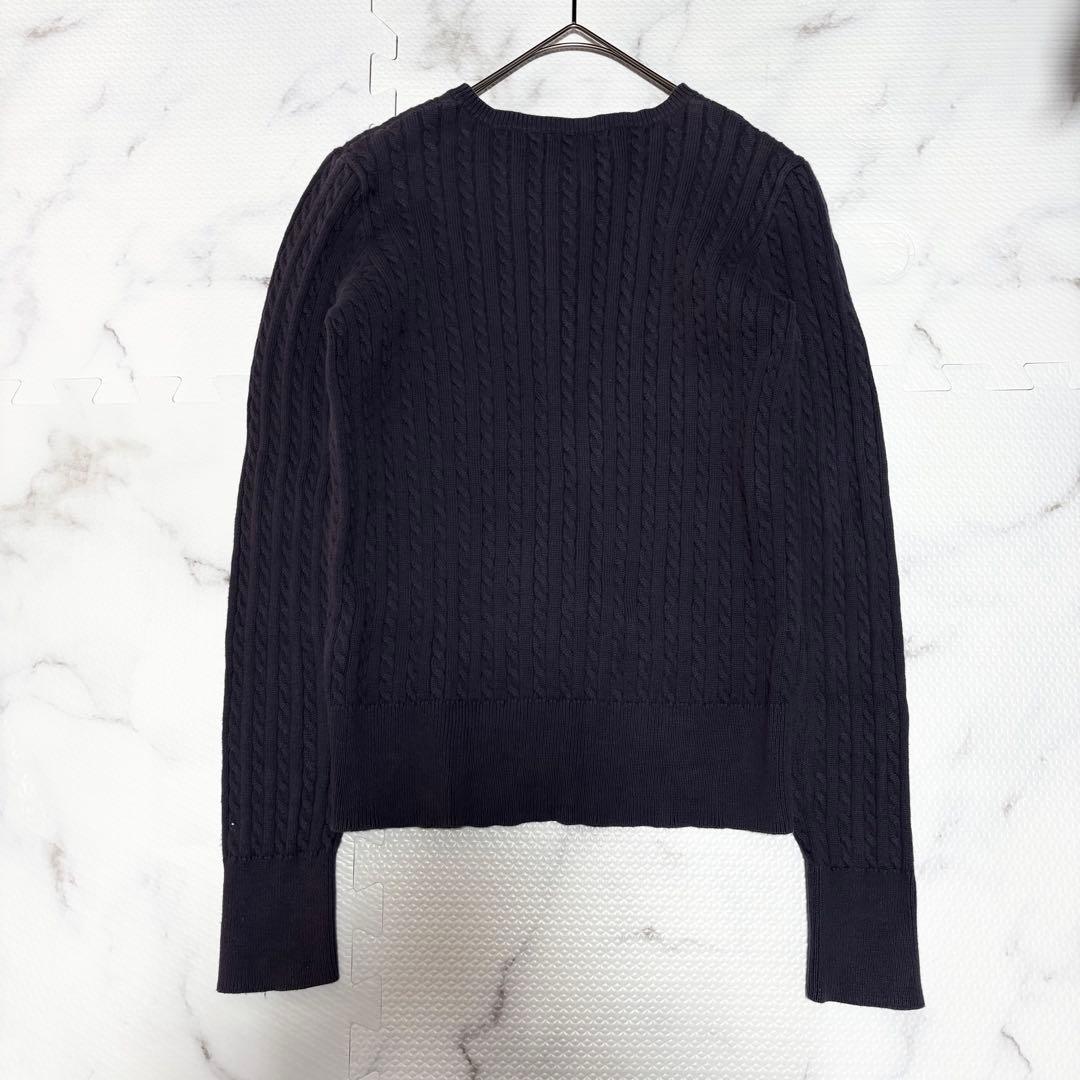 ✨大人気✨ ポロラルフローレン紺ケーブルニットカーディガンM相当