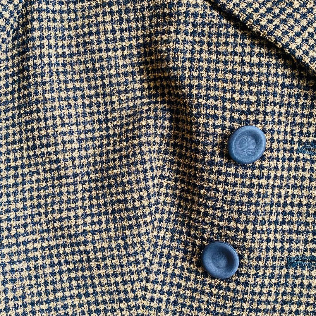最高級 白タグ MaxMara 千鳥格子 ダブル ジャケット 40 希少