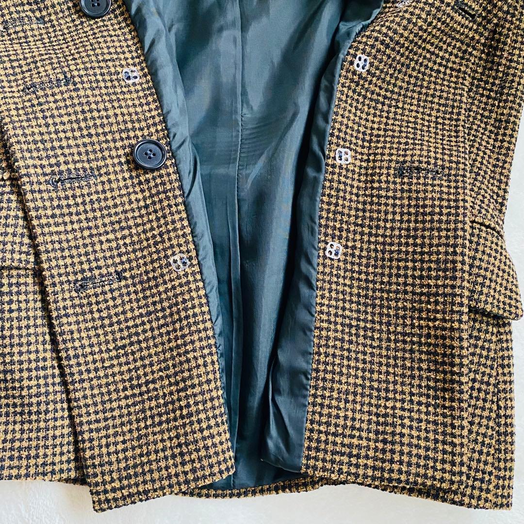 最高級 白タグ MaxMara 千鳥格子 ダブル ジャケット 40 希少