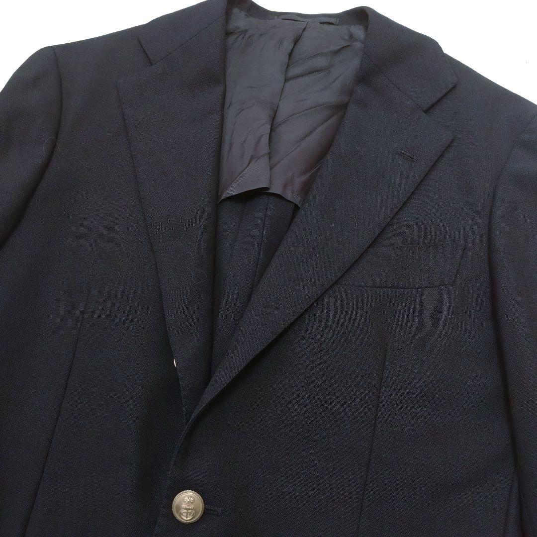 【美品 英国製生地】シップス テーラードジャケット 銀ボタン ネイビー M