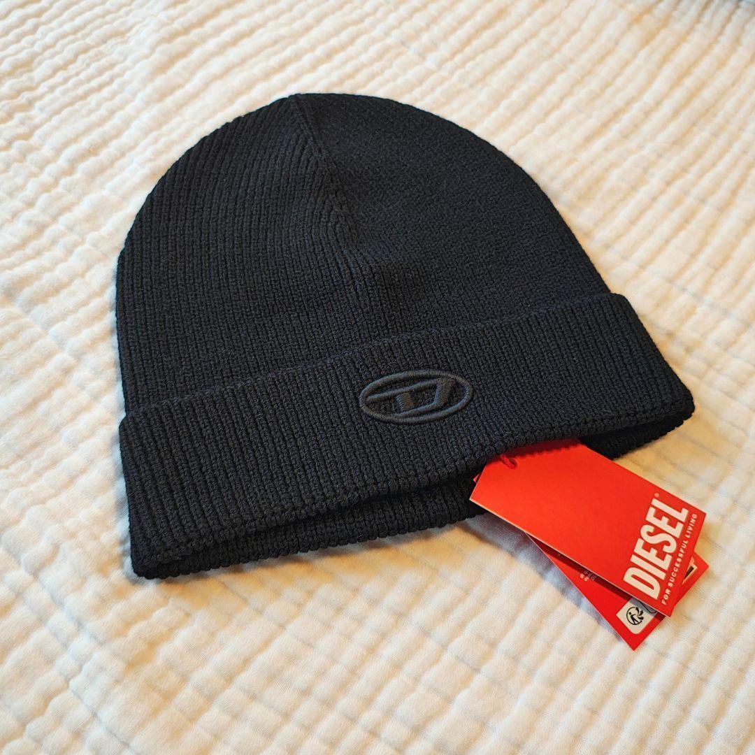 週末SALE ★ DIESEL ニット帽 ブラック ビーニー