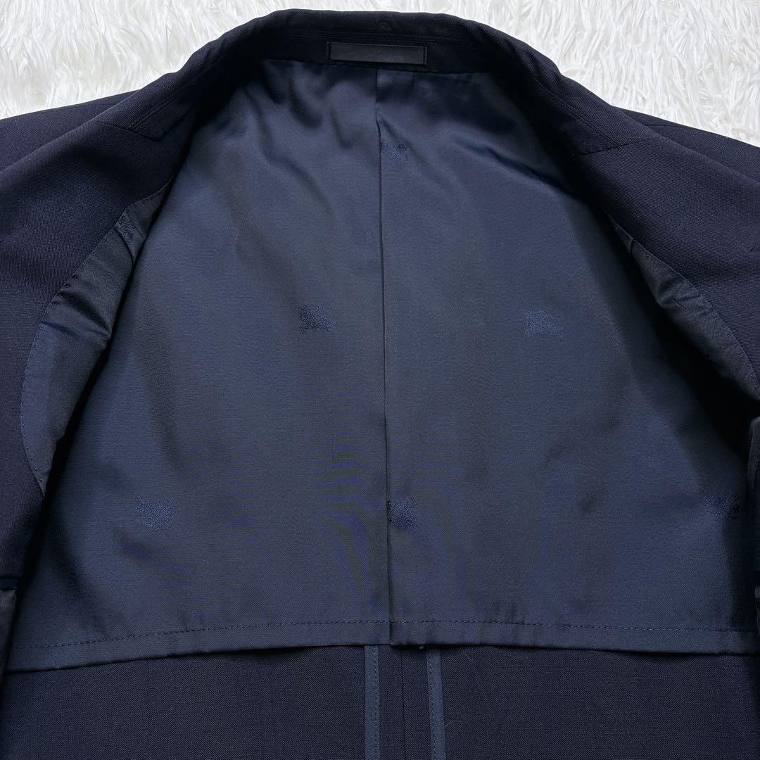 極美品✨Burberrys 紺ブレ ダブル 金ボタン ホースロゴ L相当 背抜き