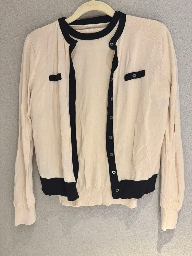 【美品】anuans シルクブレンドアンサンブルニットセット
