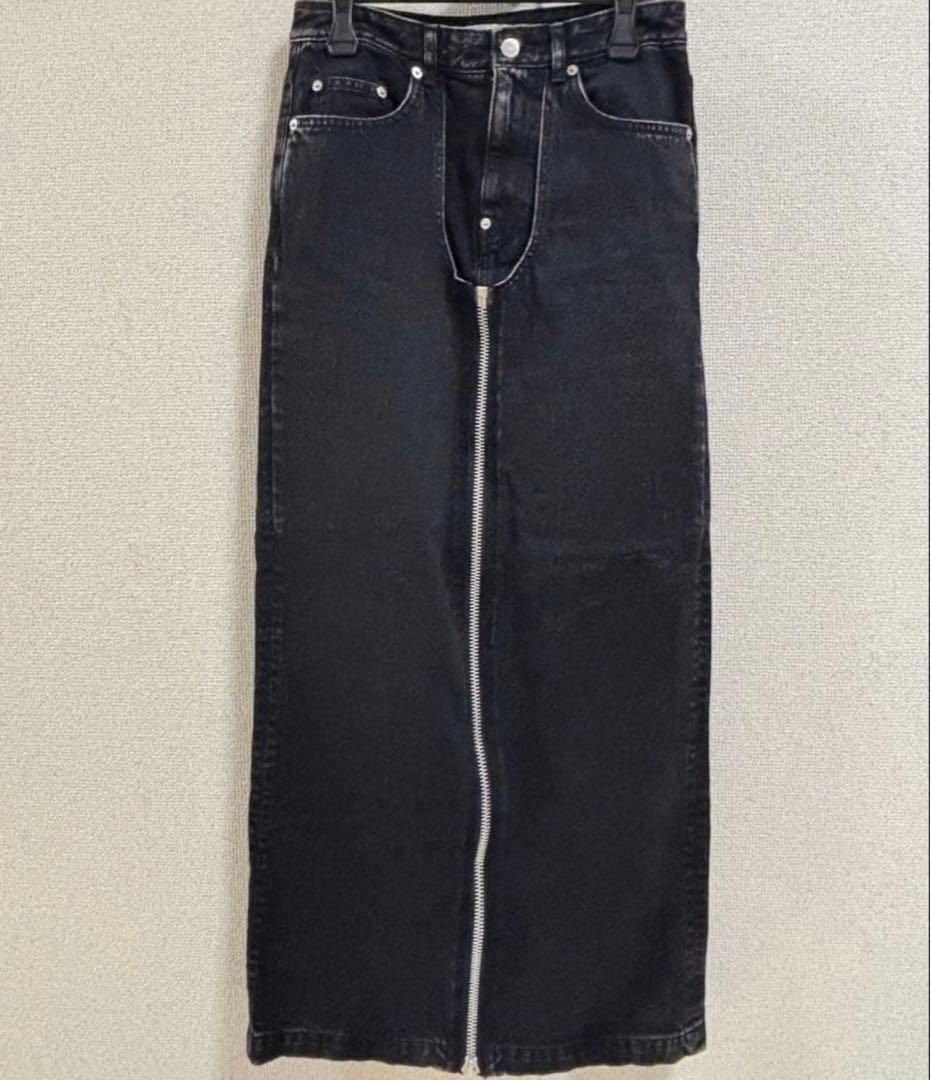 サリバン WASHED DENIM ZIPPED LONG SKIRT