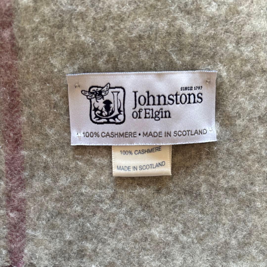 美品＊正規品＊Johnstons ／ジョンストンズ／カシミヤ100大判ストール