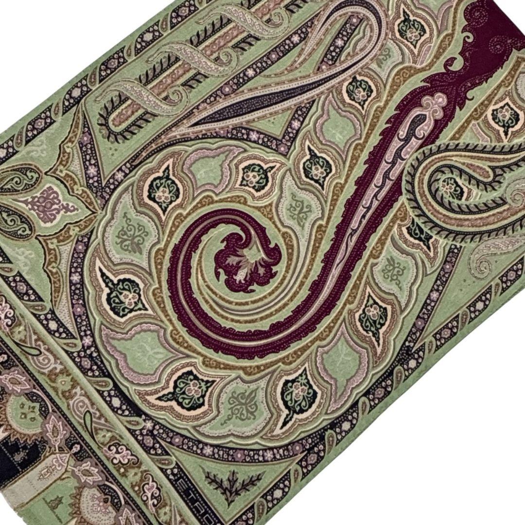 【極美品】ETRO エトロ ペイズリー柄 ロゴ 大判ストール スカーフ