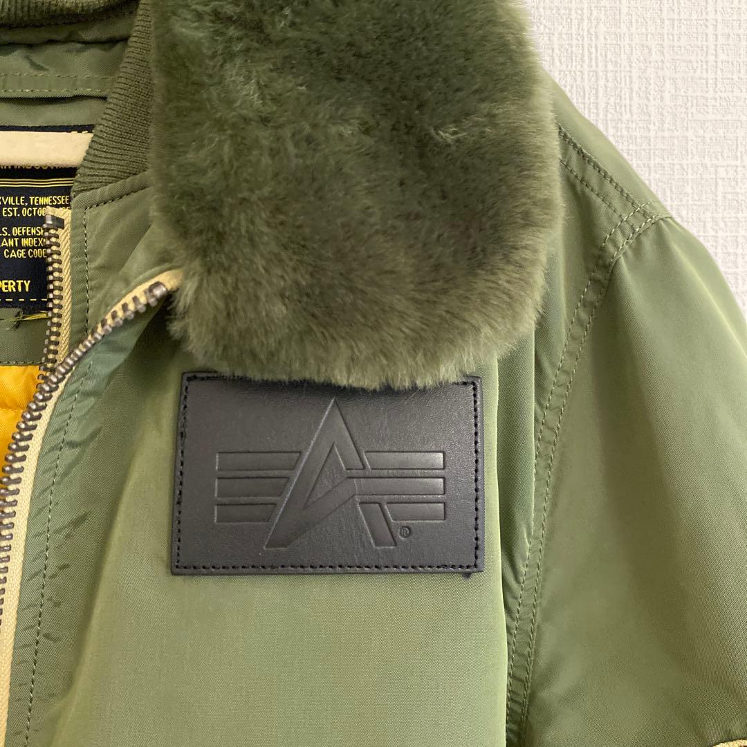 ALPHA B-15 フライトジャケット USA製 LL相当 米軍　ファー