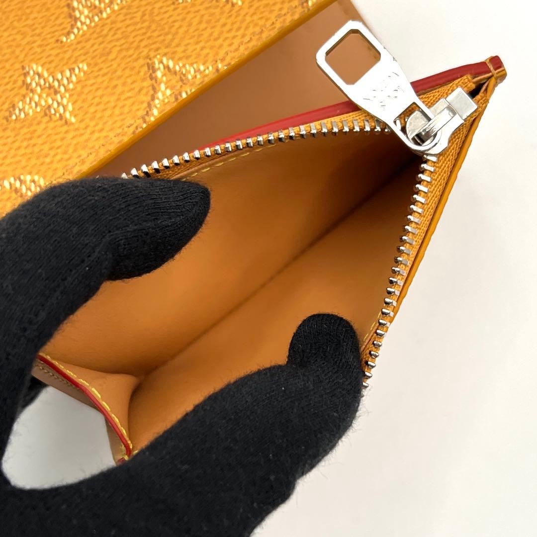 【箱・袋付】ルイヴィトン　ヘリテージ　三つ折り財布　ヴィクター　イエロー　限定