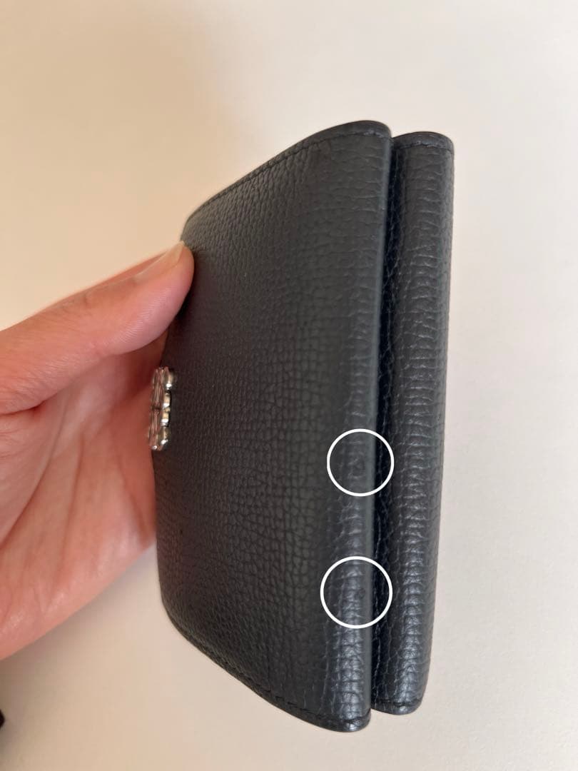LOEWE 三つ折り財布　ブラック