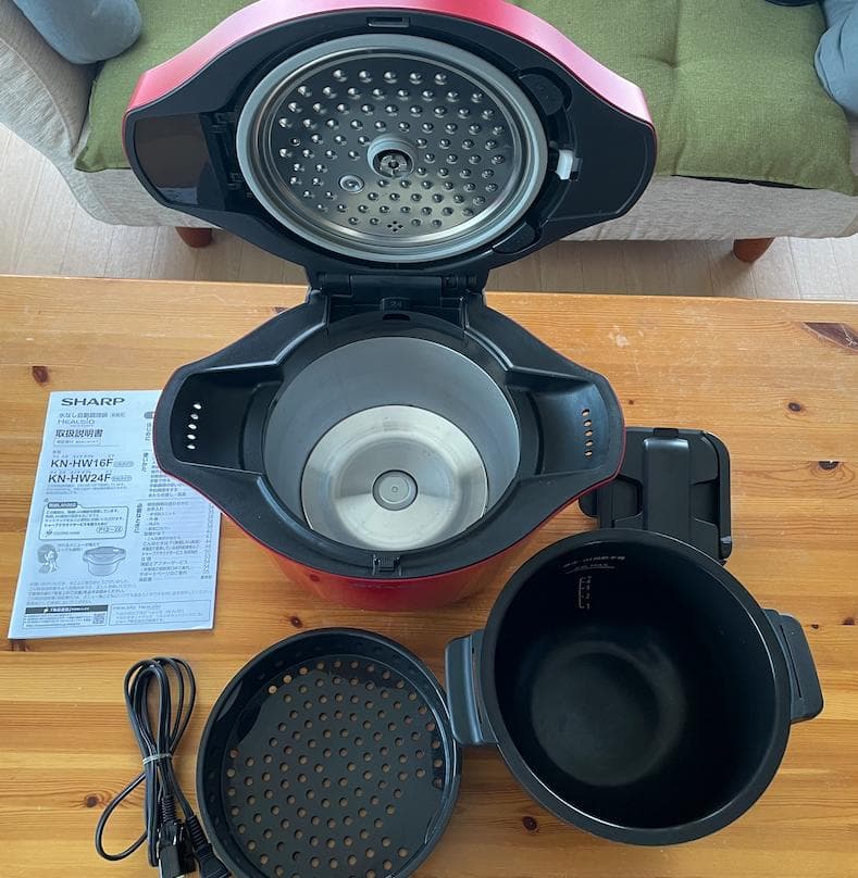 シャープ ヘルシオ ホットクック KN-HW24F-R 無水調理鍋 2.4L