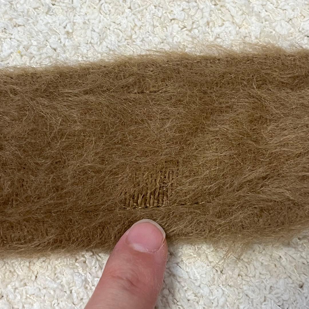 希少 80s 90s ビンテージ モヘア60% ロングガウンコート キャメル L