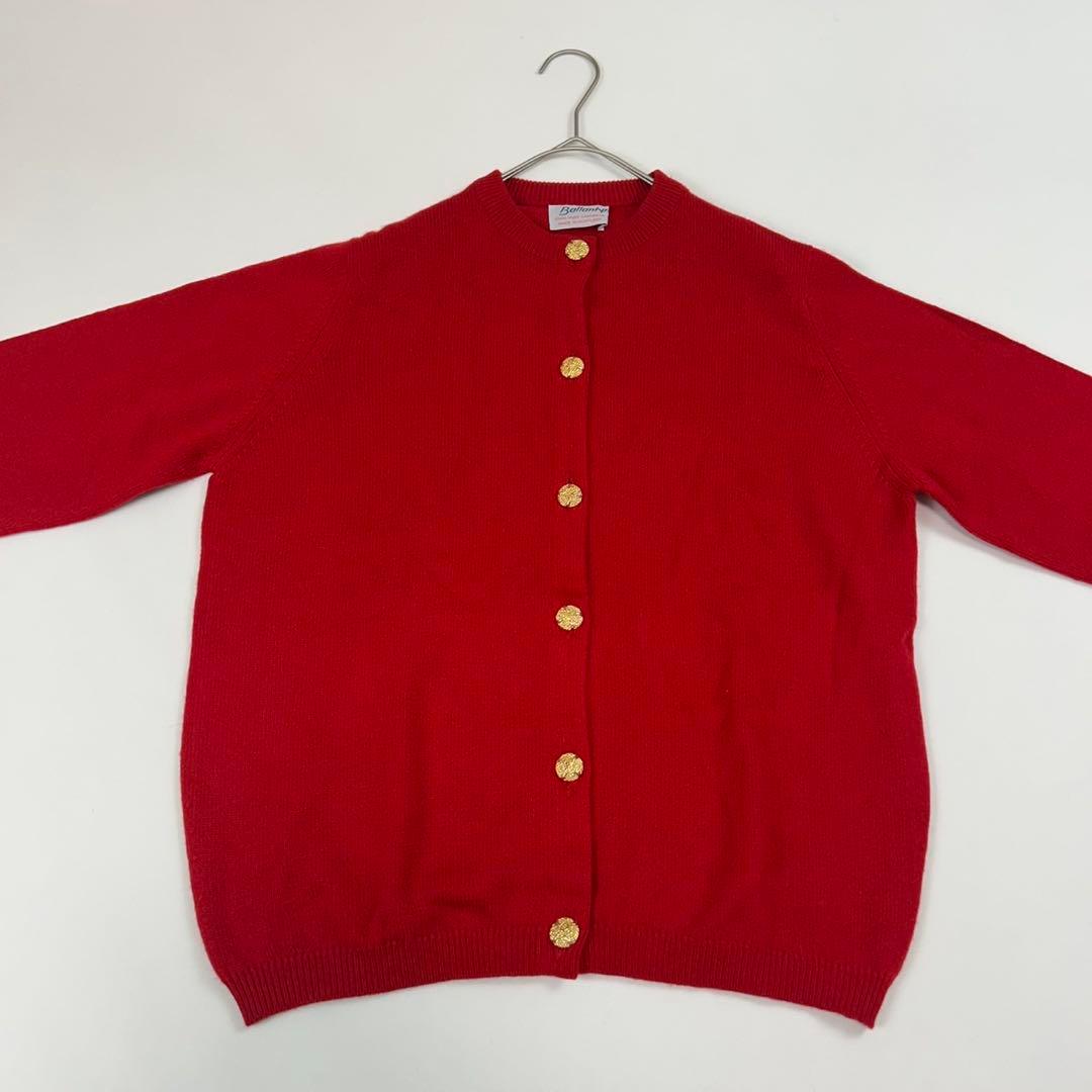P297 美品 L バランタイン カシミヤ100% カーディガン レディース