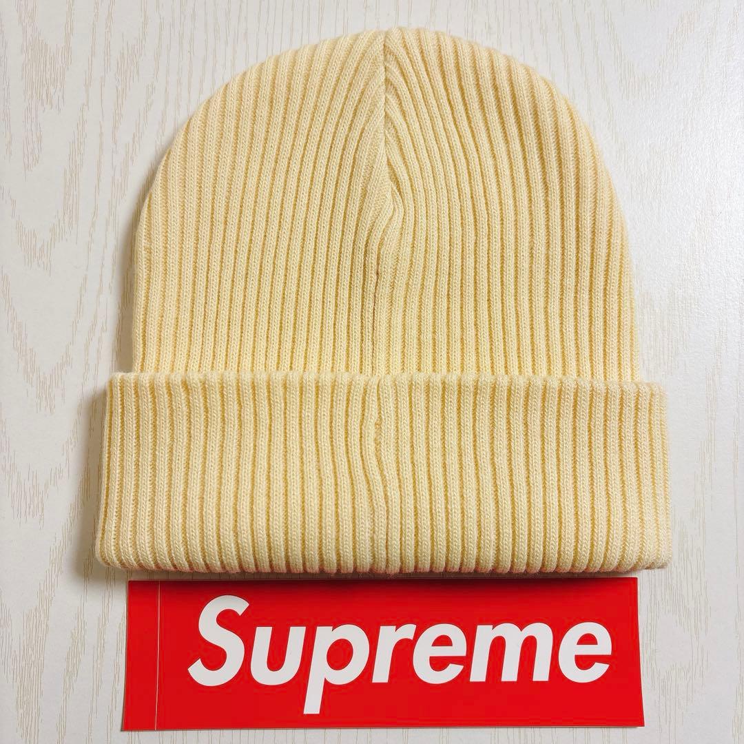 Supreme ニット帽　ビーニー　シュプリーム　アイボリー　クリーム　ホワイト