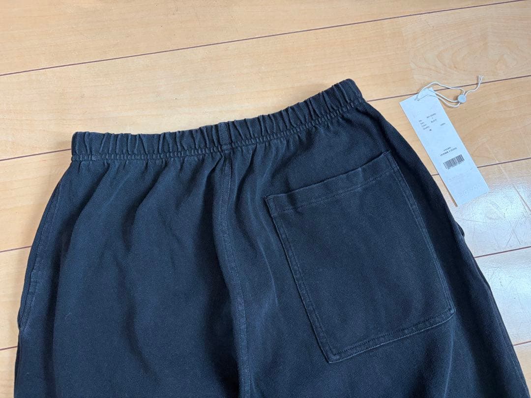 COMOLI 25SS コットンジャージ ニータックパンツ ブラック サイズ1