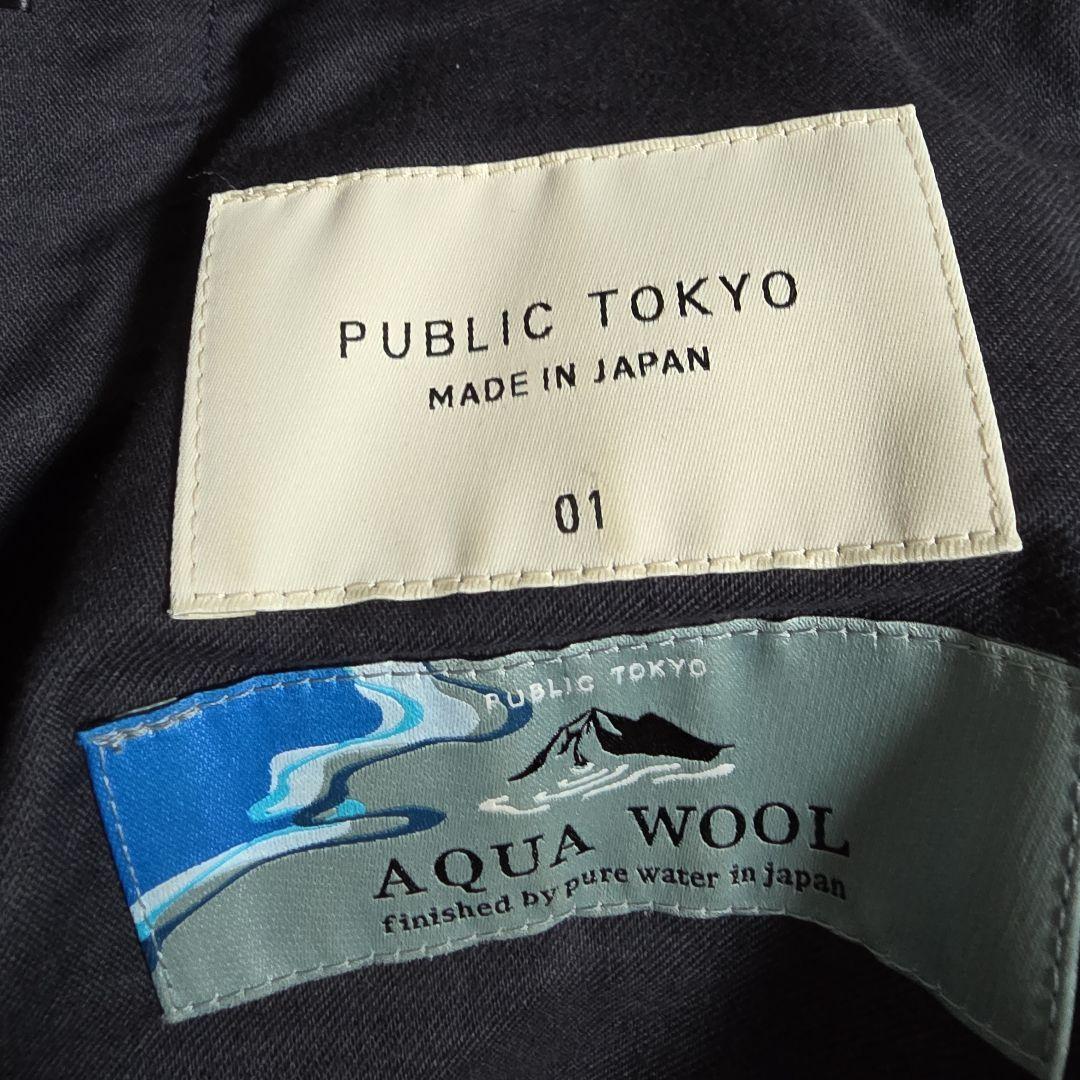 AQUA WOOLカルゼダブルジャケット・スラックス カーキ