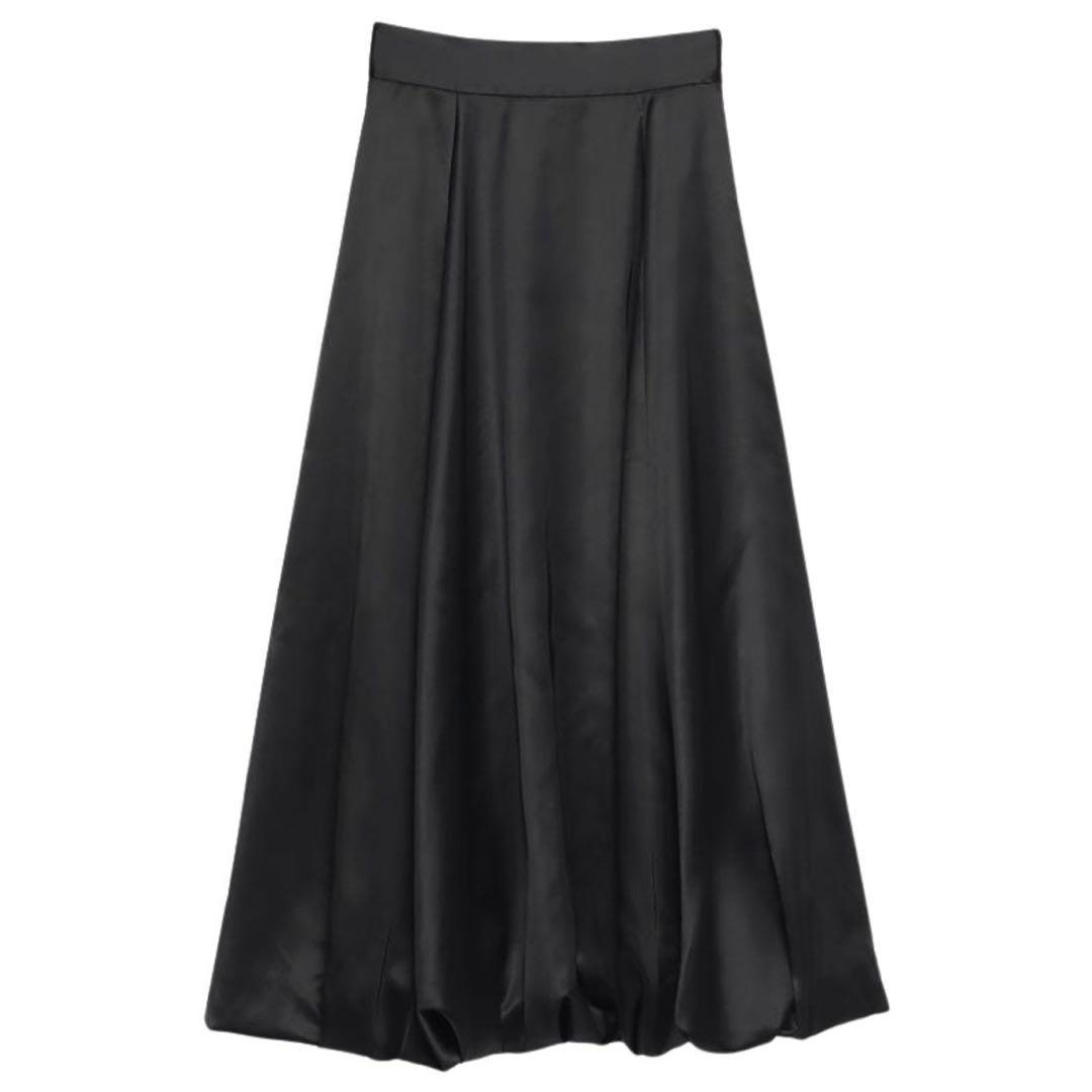 【2/28まで値下げ中！】anuansサテンバルーンスカート （BLACK）